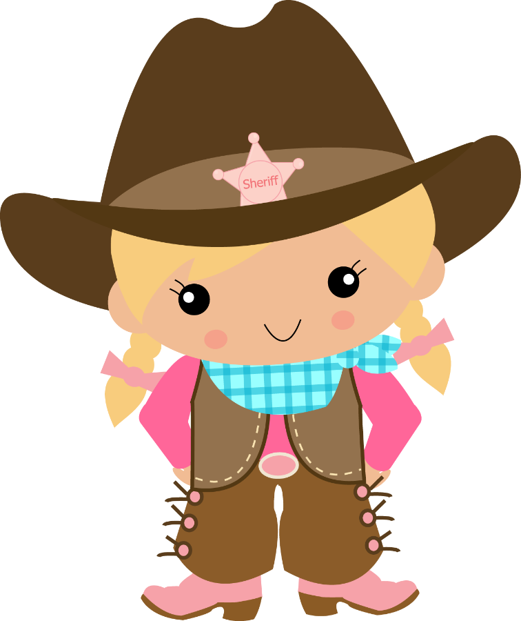 Cowboy E Cowgirl - Clipart Cowgirl (756x900), Png Download