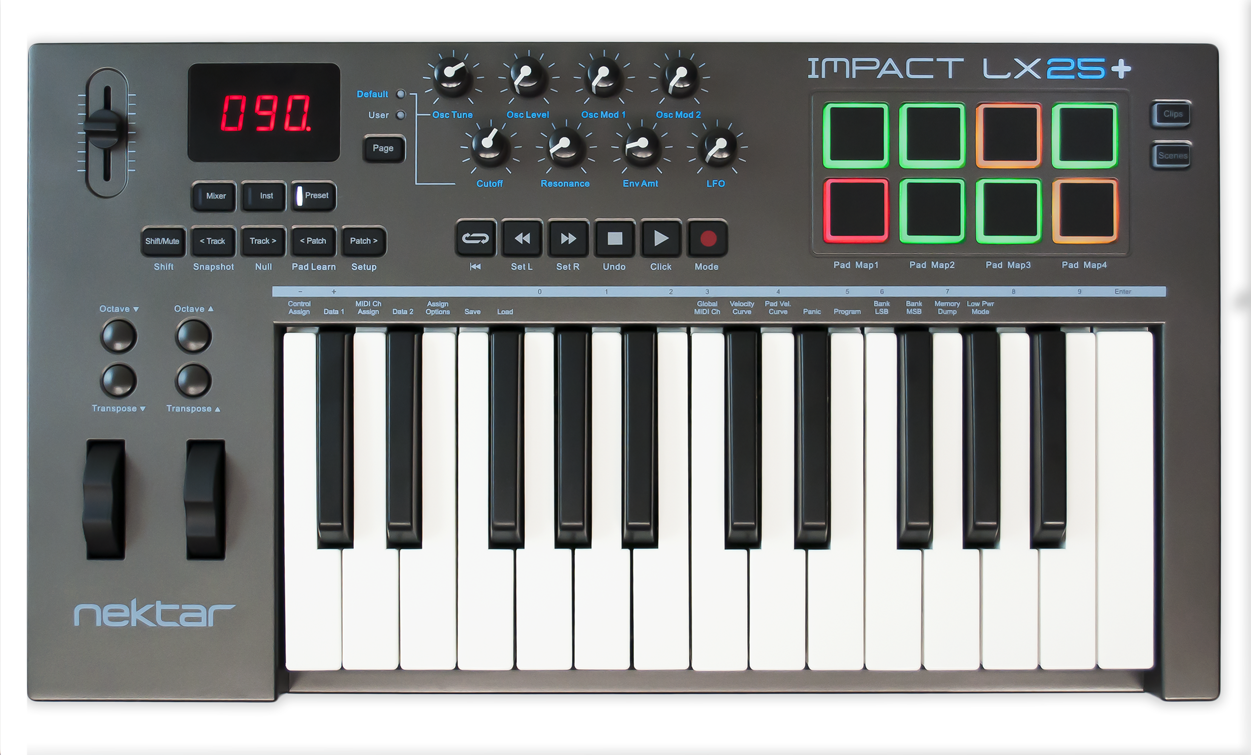 Nektar Impact Lx25+ 25 Key Midi Keyboard (2500x1510), Png Download