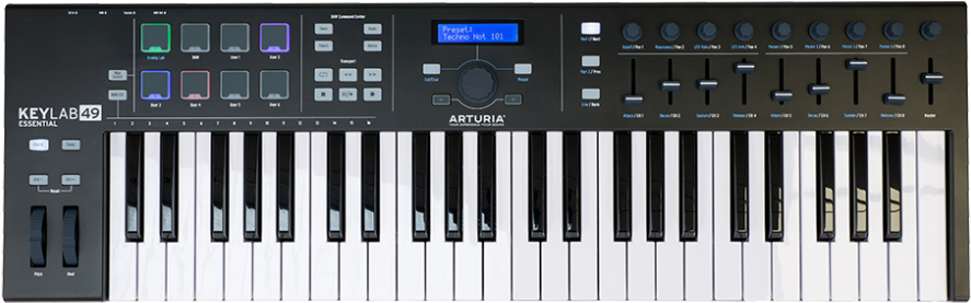 Arturia Keylab 49 Essential Black 49 Note Usb Midi - Arturia Keylab Essentials 49 (1000x800), Png Download