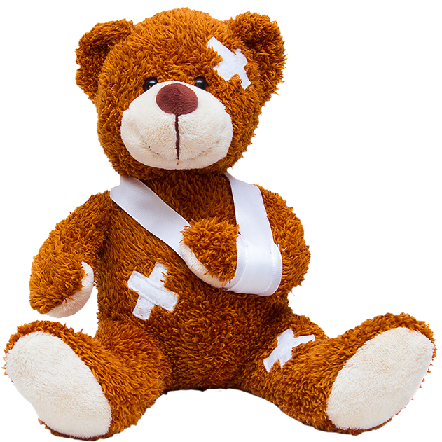 Thank You For Your Interest In Supporting Duke Children's - Injured Teddy Bear (685x679), Png Download