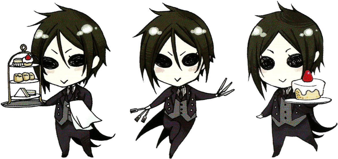 Chibi Kuroshitsuji Black Butler Sebastian Transparent - Black Bulter Logo Transparent (1280x638), Png Download