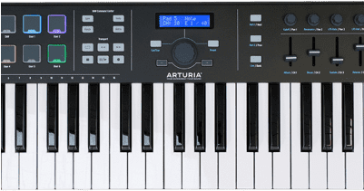 Arturia Keylab Essential 61 Midi Controller Keyboard - Arturia Keylab Essential 49 Black (400x400), Png Download