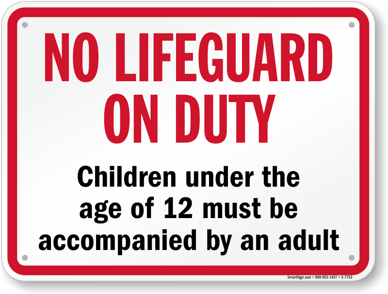 Zoom, Price, Buy - No Life Guard On Duty (800x608), Png Download