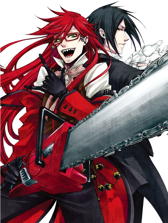 Grell Sutcliff, Kuroshitsuji, Sebastian Michaelis - Kuroshitsuji Grell X Sebastian (570x803), Png Download