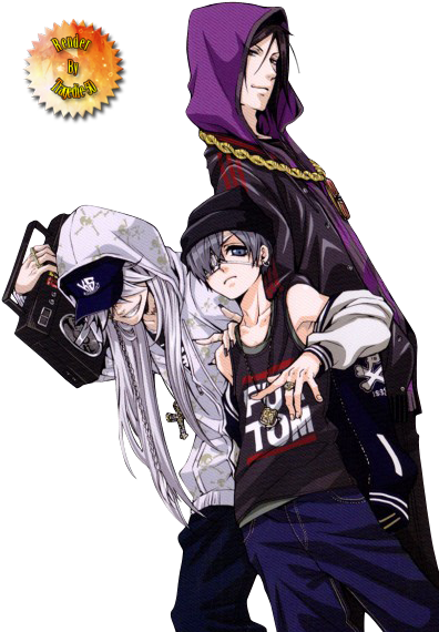 Render De Sebastian Michaelis - Undertaker Kuroshitsuji (403x573), Png Download