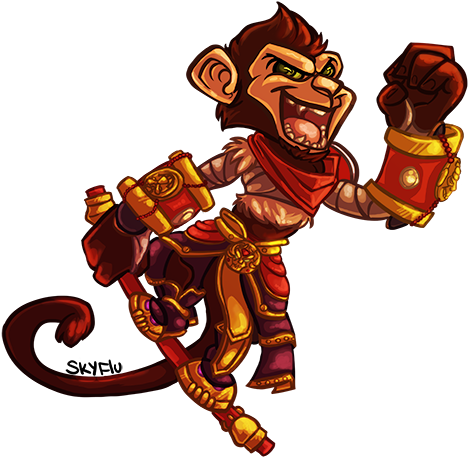 Wukong - Wukong Lol Png (492x469), Png Download
