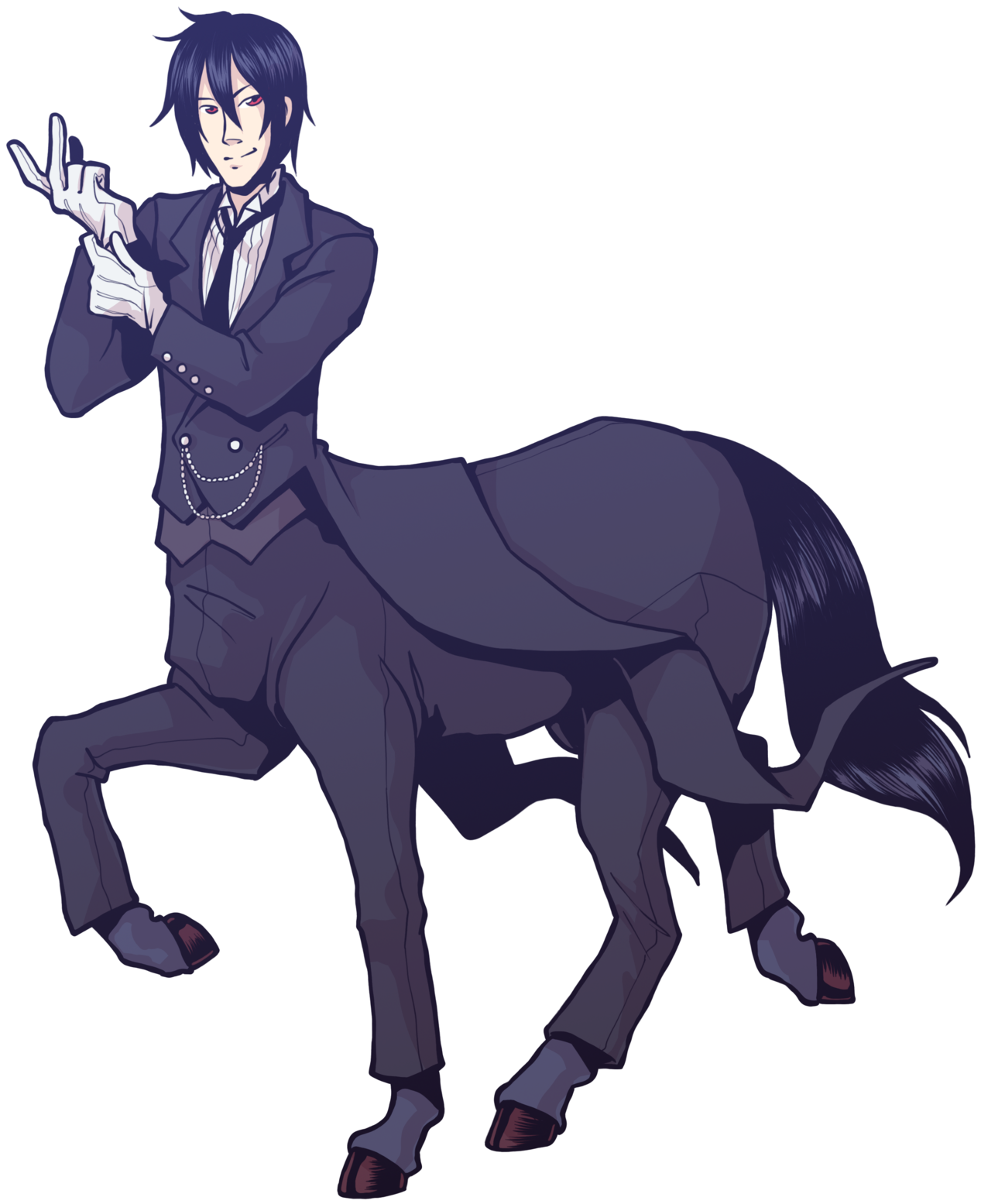 “sebastian Michaelis, But A Centaurbuy Here ” - Cartoon (1280x1576), Png Download