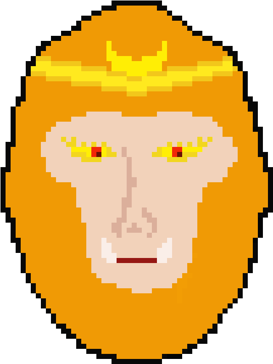 Wukong - Pixel Art Circle (750x800), Png Download