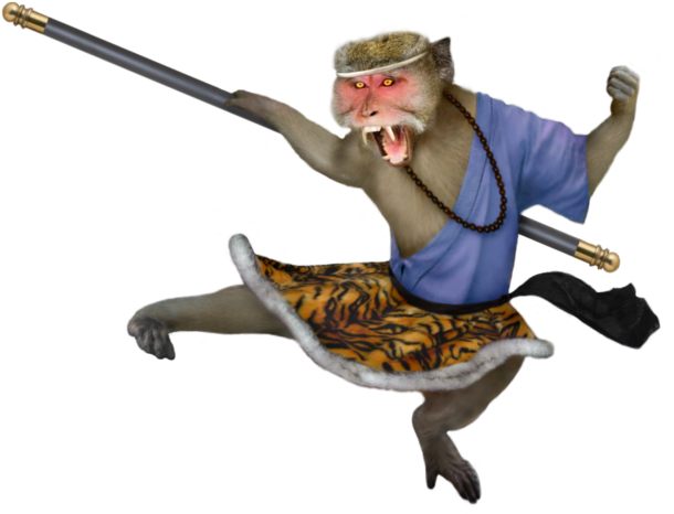 1 A Modern Depiction Of Sun Wukong (larger Version) - Journey To The West (618x480), Png Download