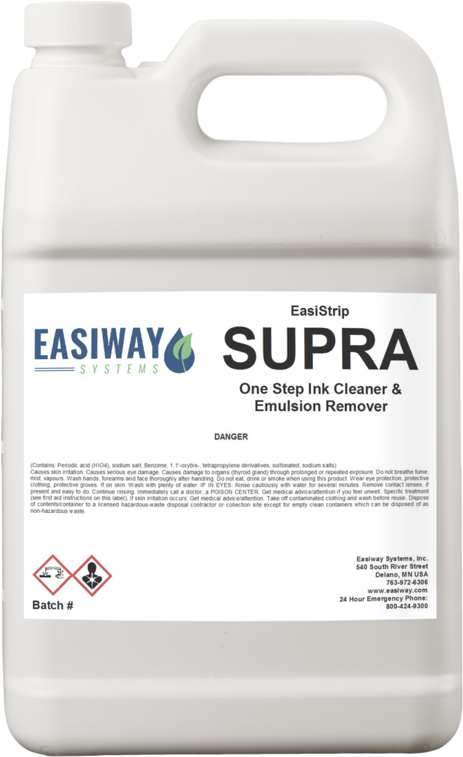 Easiway Easistrip Supra Dip Tank Solution - Easiway Plastisolv 842 Screen And Press Wash (792x1200), Png Download