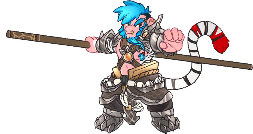 General Wukong Wannabe - Cartoon (900x468), Png Download