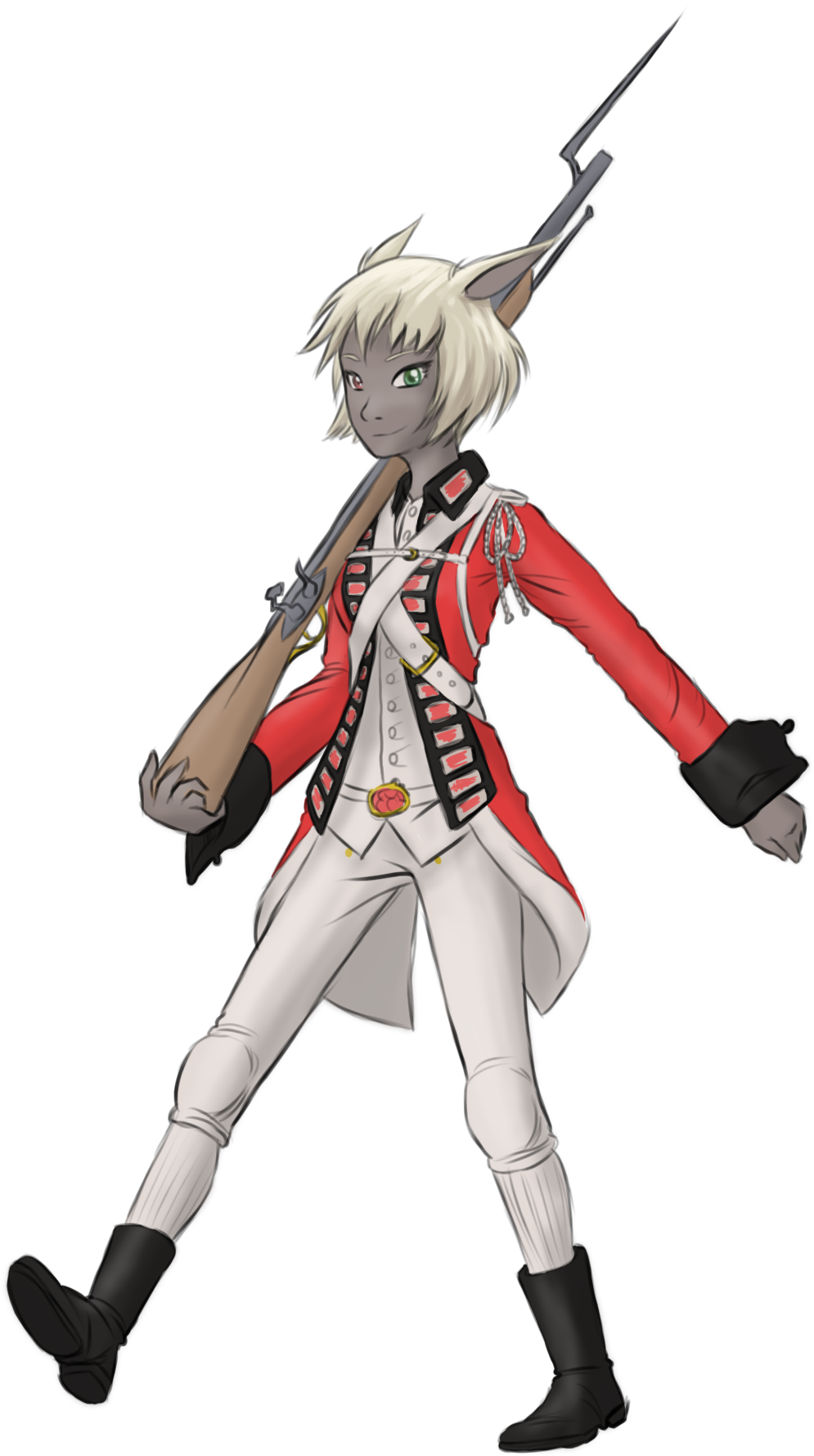 Ffxiv Meetsus Revolutionary War - Anime British Soldier (995x1779), Png Download