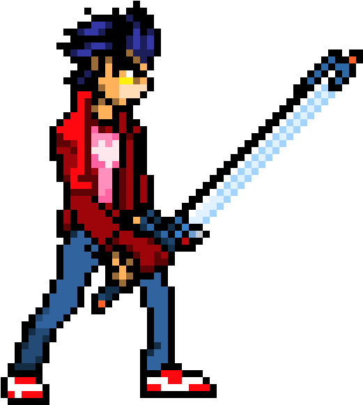 Mostly Finished Travis Touchdown - Travis Touchdown Pixel Art (630x640), Png Download