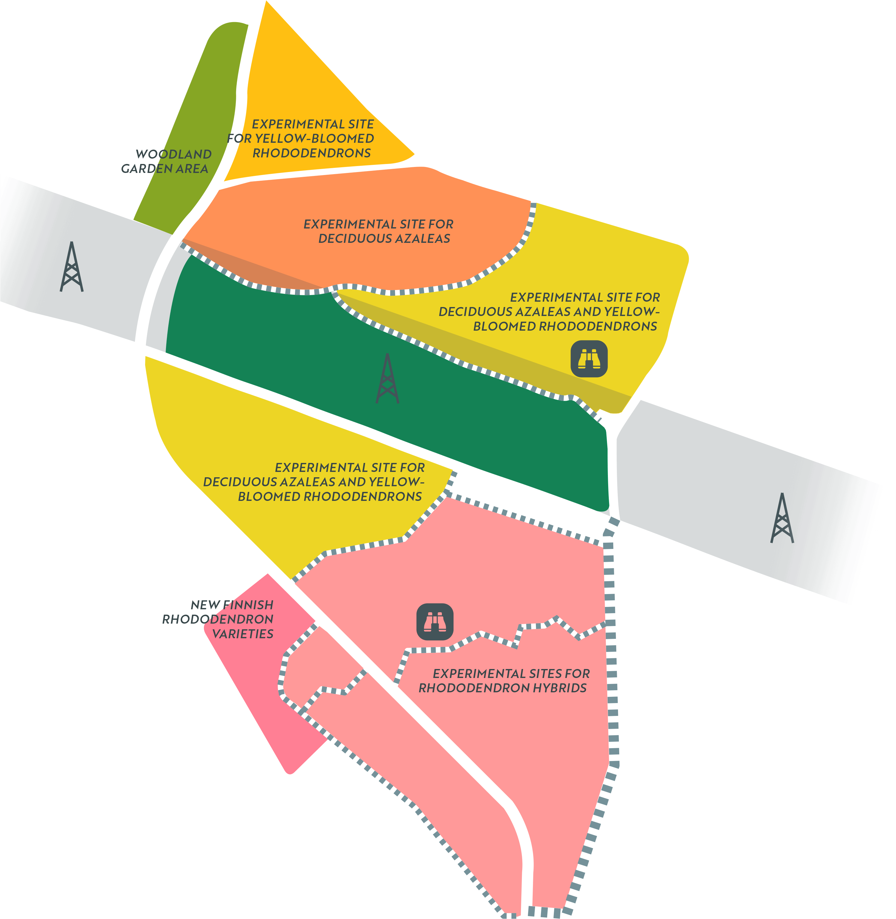 Alppiruusupuisto Rhododendron Park - Diagram (3000x3086), Png Download