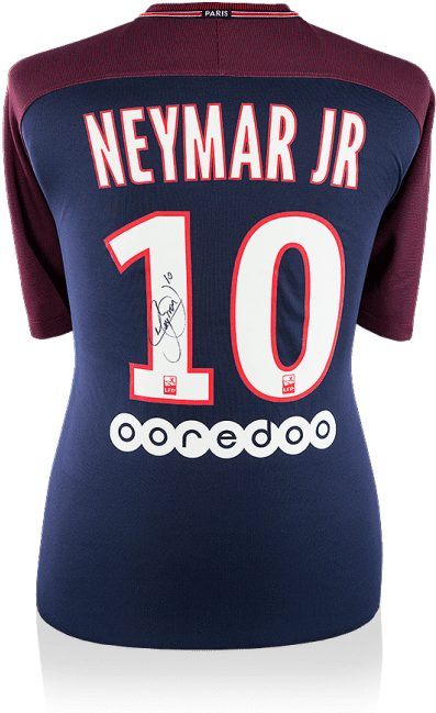 Neymar Jr Signed Paris Saint Germain Jersey 2017 18 - Neymar Jr Autograph Psg (650x665), Png Download