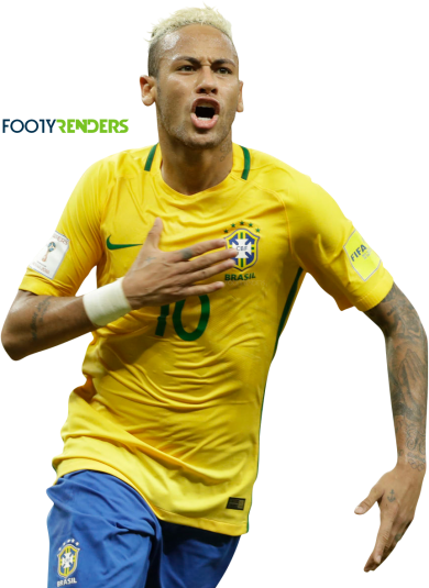 Robinho And Neymar Download - Neymar Bresil 2017 Png (390x535), Png Download