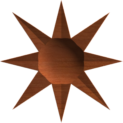 Stella A 8 Punte Araldica (430x430), Png Download