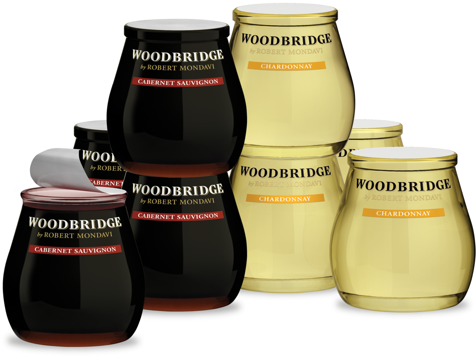 High Res Png Wbr Chardonnay Cabernet Sauvignon Go Glass - Woodbridge Individual Wine (2000x1719), Png Download