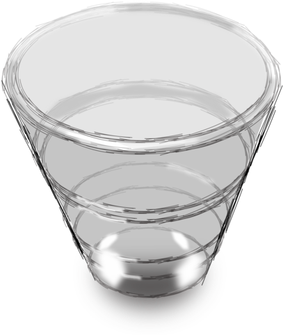 Lead Glass Cup Bowl Drawing - Glass (530x750), Png Download