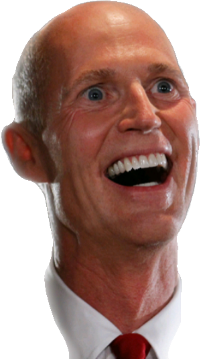 Personrick Scott's Happy Pencil Face As Seen On Lastweektonight - Rick Scott (1080x1546), Png Download