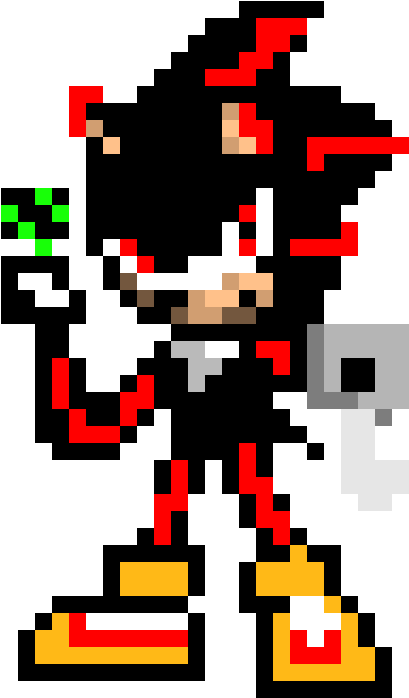 Shadow W/gun & Chaos Emerald - Emerald (765x833), Png Download
