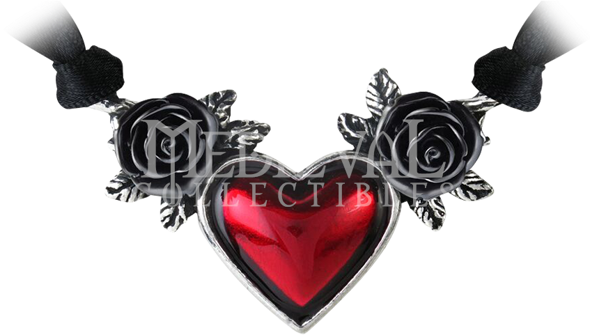 Blood Heart Pendant And Necklace By Alchemy Gothic - "blood Heart Necklace" (850x850), Png Download