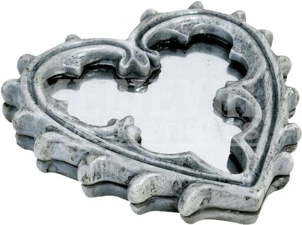 Item - Alchemy Gothic Vintage/gothic Heart Compact Mirror (608x608), Png Download