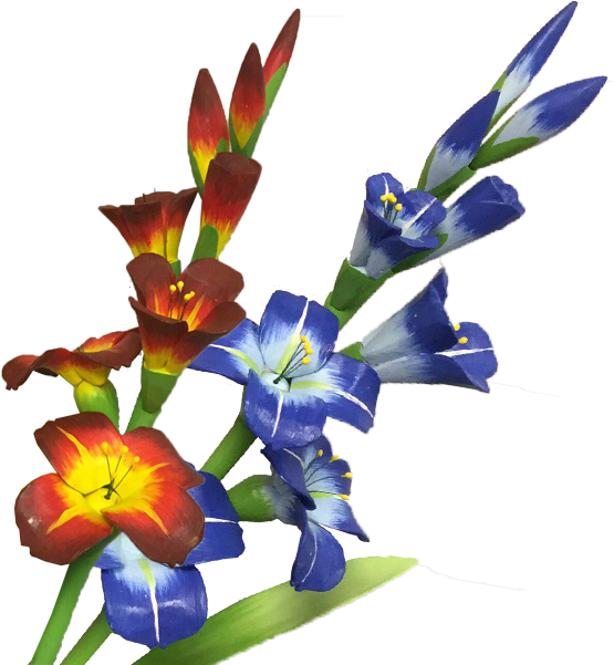 Wooden Gladiolus Flower02 - Gladiolus (600x600), Png Download