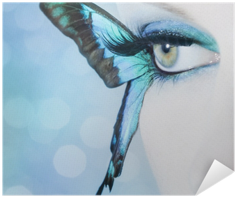 Beautiful Woman Eye Close Up With Butterfly Wings Poster - Rebecca's Renewal: A Woman's Journey To Financial Independence (400x400), Png Download