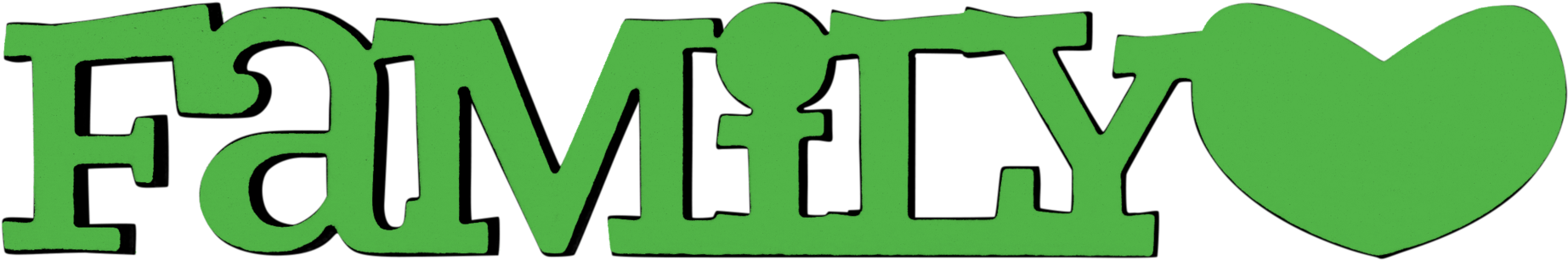 Family Tiny Word - Heart (2048x2048), Png Download