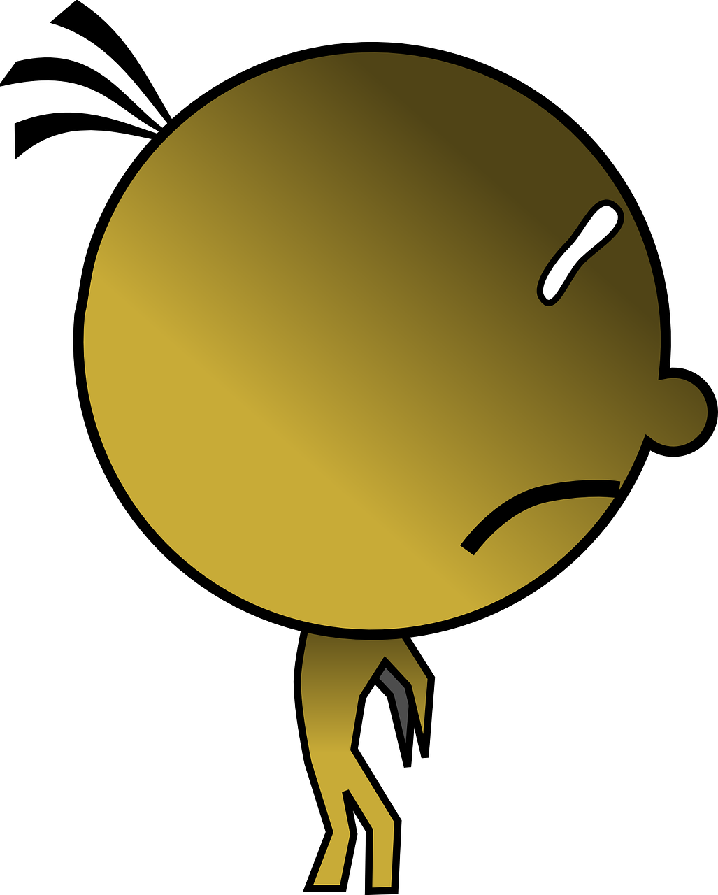 Lookingdown - Gambar Emoticon Sedih Murung (1027x1280), Png Download