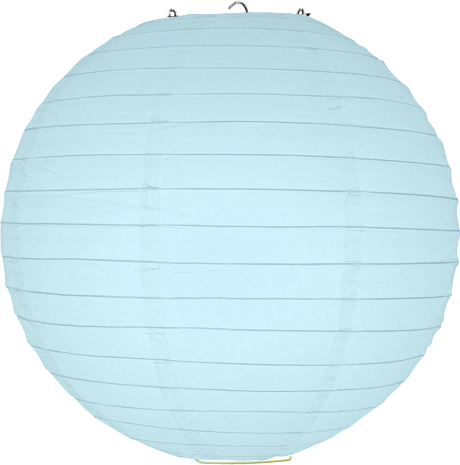 Baby Blue Ribbed Paper Lanterns - Paper (1000x1000), Png Download