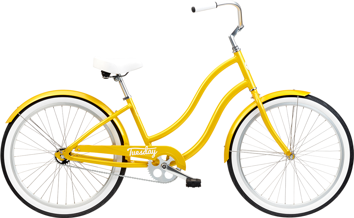 August 1 Low Step - Lilac Beach Cruiser Bike (1300x975), Png Download