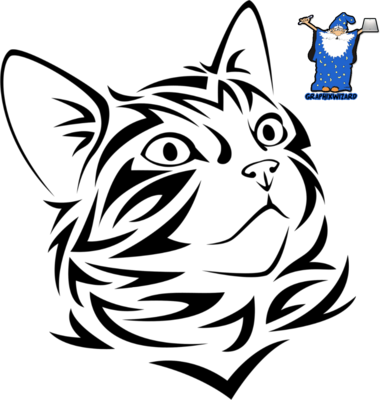 Http - //www - Officialpsds - - Cat Looking Up Drawing (380x400), Png Download