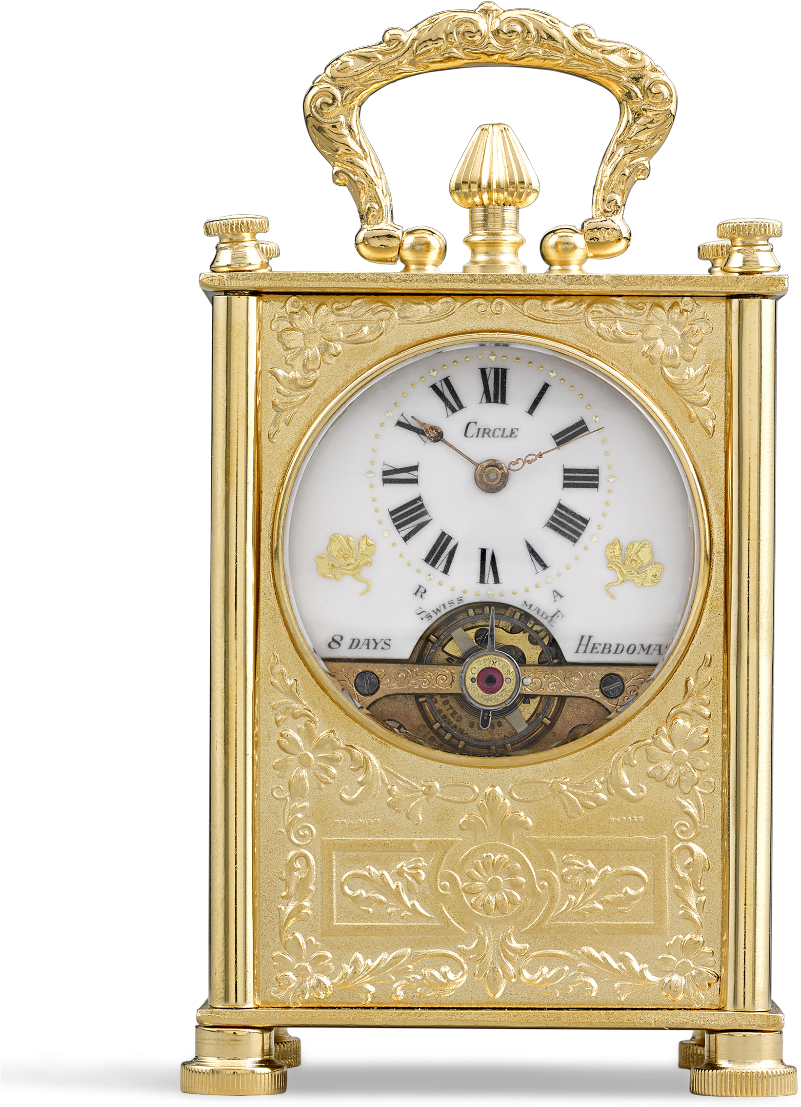 8-day Swiss Carriage Clock - Swiss Clock (2000x2500), Png Download
