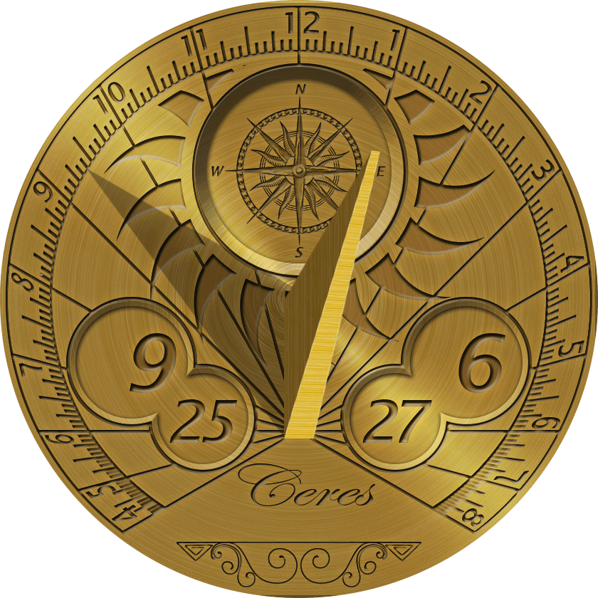 Golden Sundial Clipart Transparent Png - Old Sundial Png (840x840), Png Download