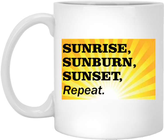 Sunrise Sunburn Sunset Repeat Burst White Drinkware - Royal Melbourne Show 2011 (580x580), Png Download