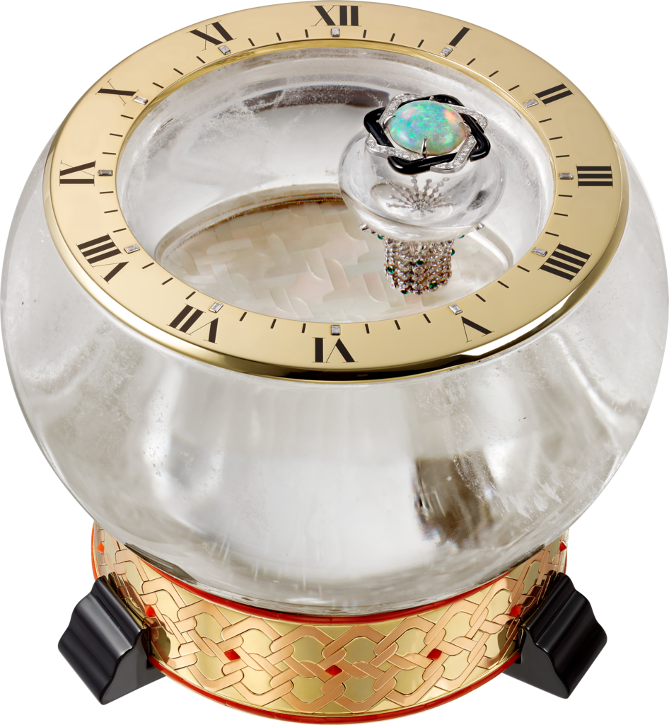 Magnetic Art Deco Style Clock, Made Of Yellow And Pink - Jewellery (946x1024), Png Download