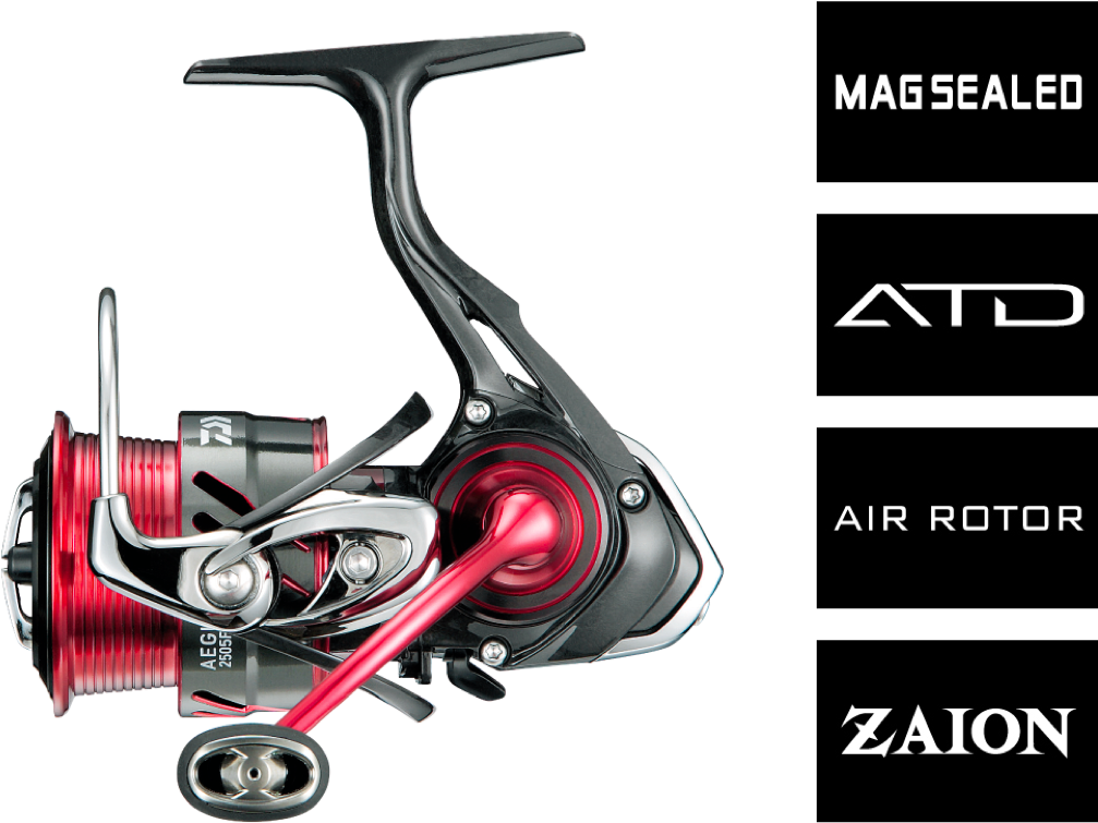 It Is A High Performance Spinning Reel With A Large - Daiwa Aegis 2505f H 17 (1091x833), Png Download