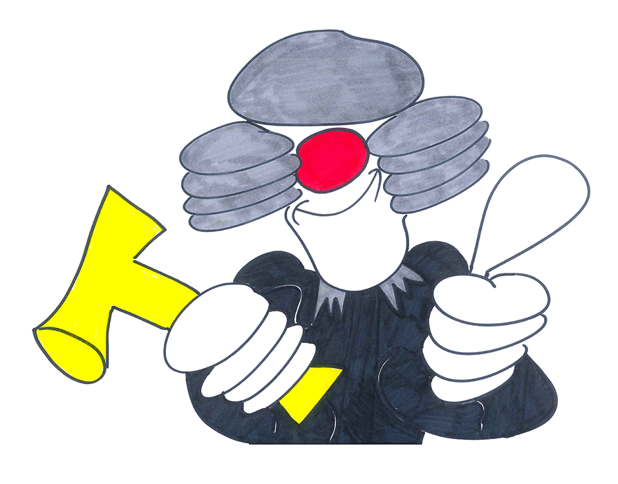 Wig And Hammer - Illustration (893x1149), Png Download