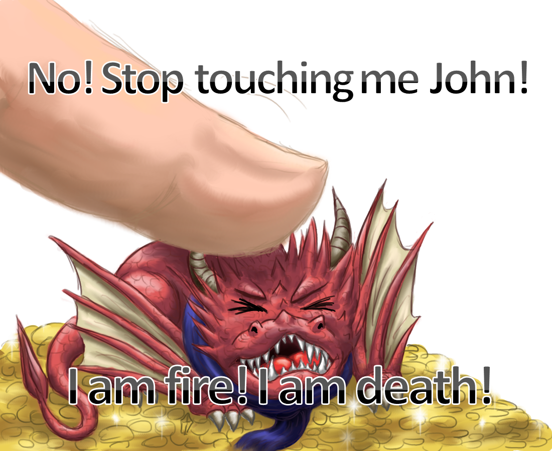 Stop Touchingme John Smaug The Hobbit Cartoon Jaw Fictional - Smaug Stop Touching Me (1100x900), Png Download