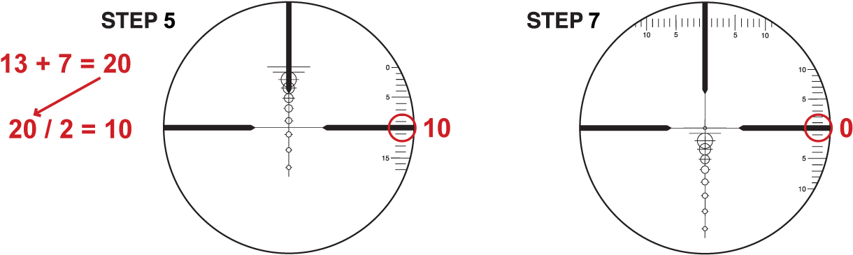 Repeat Steps 1-7 Using The Windage Knobs And The Moa - Circle (1350x450), Png Download