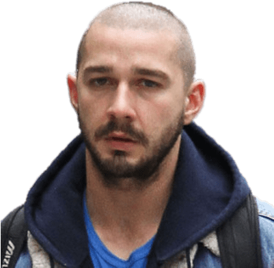Shaved Head Shia Labeouf (400x400), Png Download