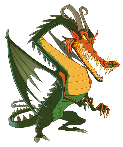 Smaug / (b) Leblong / (b) - Bad Breath Dragon Cartoon (519x622), Png Download