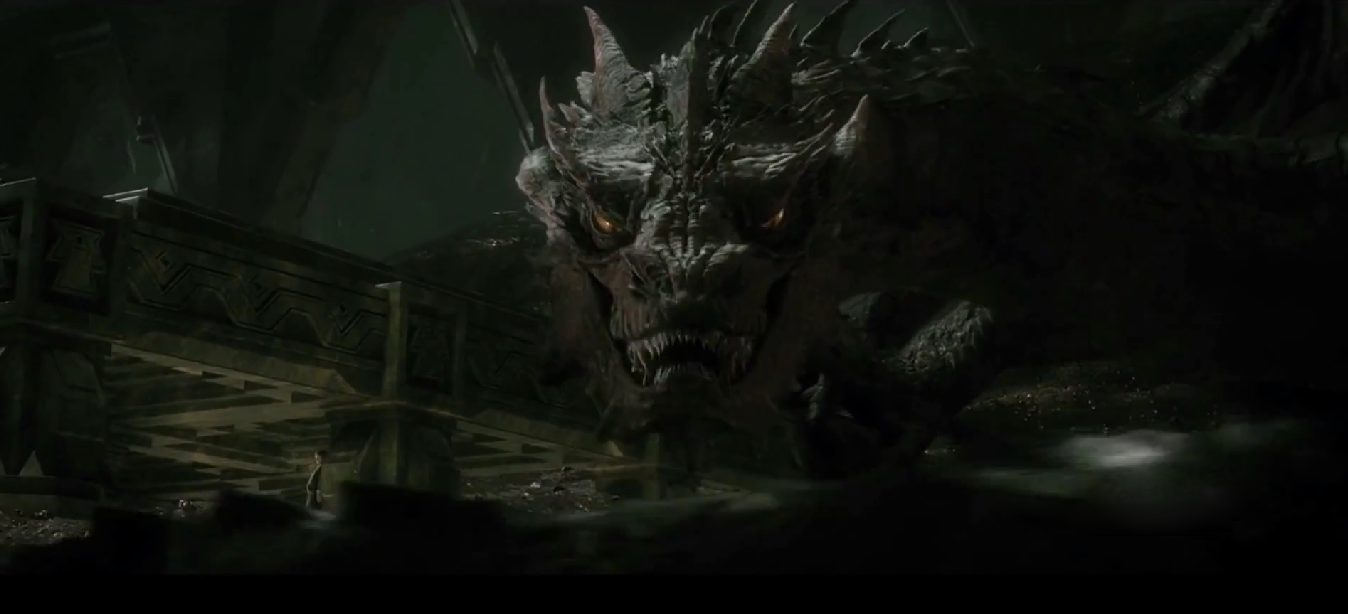Smaug - Smaug Black (1348x614), Png Download