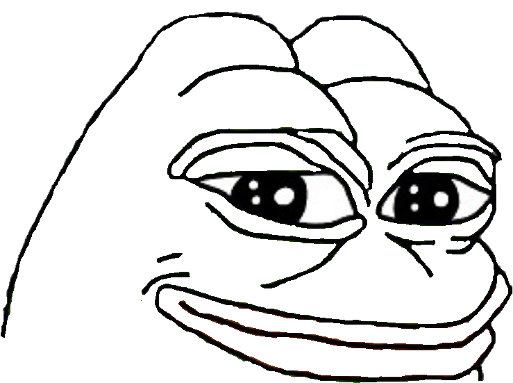 Post - Pepe The Frog Black And White (1024x848), Png Download
