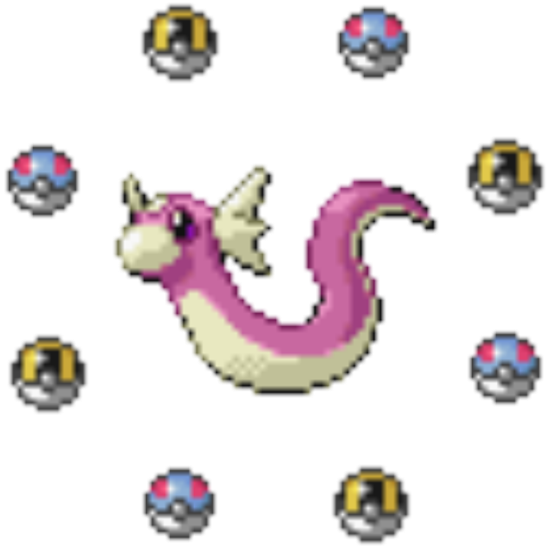 Pokeball Shiny Dratini - Dratini (626x626), Png Download