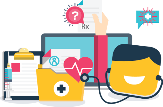 Medical Clipart Medical Chart - Medical Record Clipart (527x347), Png Download