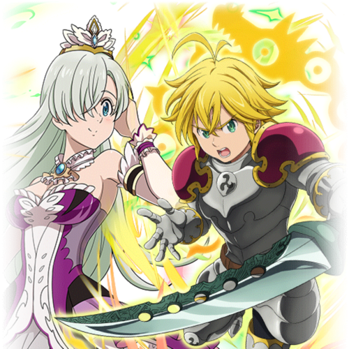 Anime And Nanatsu No Taizai Image - Nanatsu No Taizai Meliodas X Elizabeth (500x500), Png Download