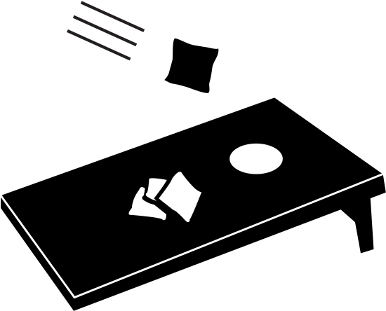 Corn Hole Black And White (600x600), Png Download